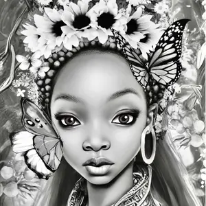 Black Girl Coloring Page