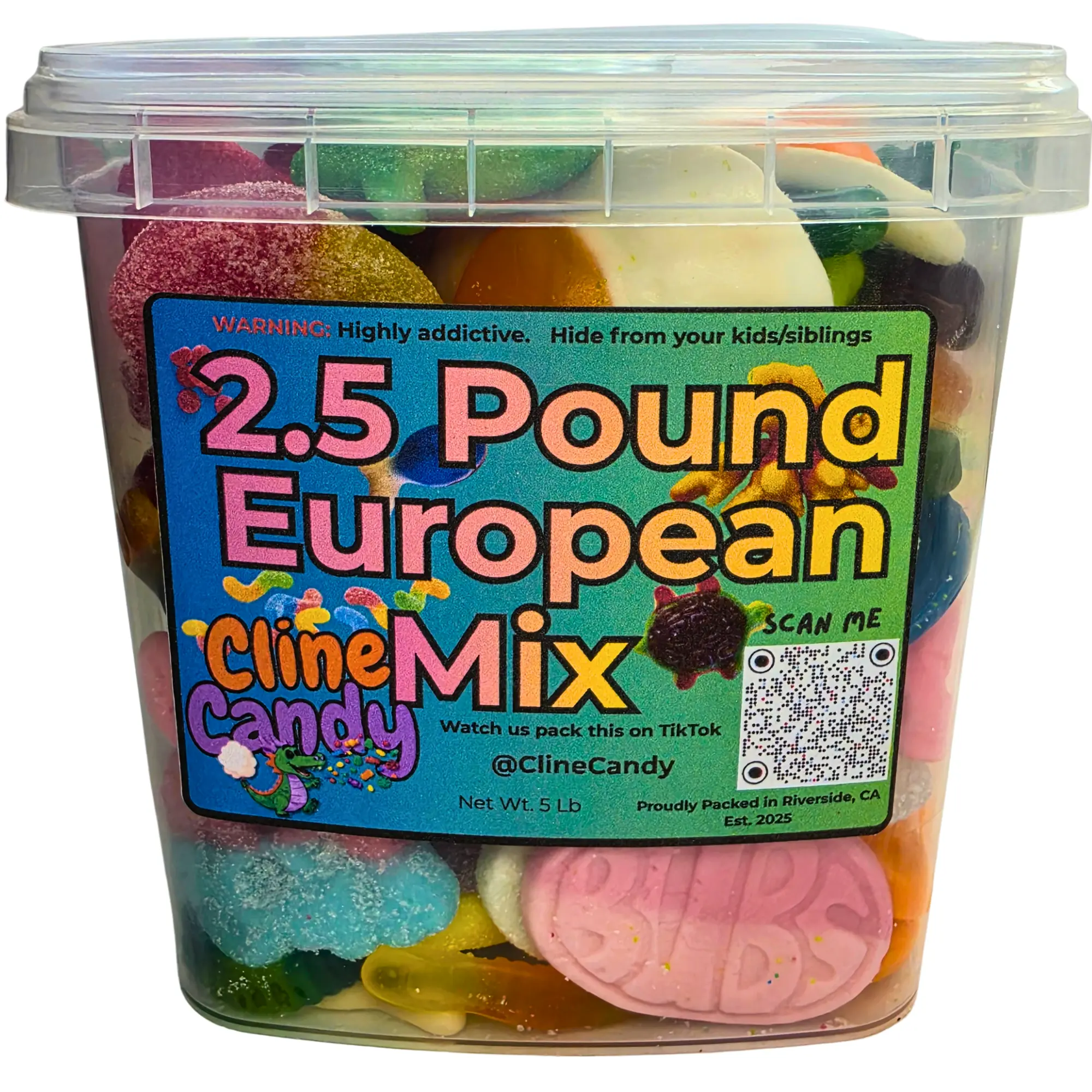 2.5lb Pick and Mix Gummy Candy Bucket - Assorted Flavors Food Bundle, Whales & Turtles Gummies, Handpacked Fresh Snacks
