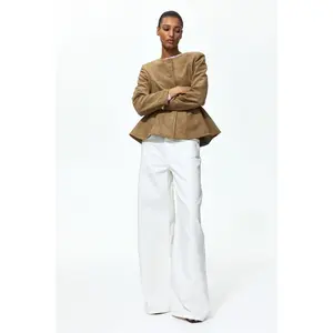 H&M Collarless peplum jacket