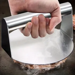 Stainless Steel Burger Press, 6-Inch Non-Stick Patty Maker, Ideal for Beef Burgers, Meat Patties, Steaks, Ergonomic Handle Design, Kitchenware