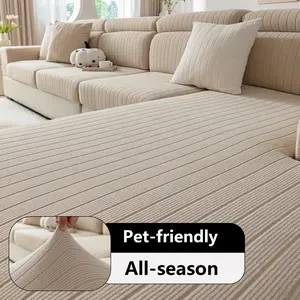 Stretchable Sofa Cover, Anti-Cat Scratch, Non-Slip Elastic, Suitable for All Seasons, Single Seat, 2-4 Seater, L-Shaped Couch Covers, Elastic Sofa Slipcover, Couch Sofa Protector