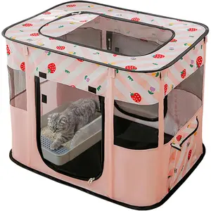 Portable Pet  Playpen, Cages Indoor Collapsible  Crates Tent Kennel Playpen for Dogs  and  Travel  Playpen Indoor & Outdoor (Small(27.6" L x 21.7" W x 17.7" H), )