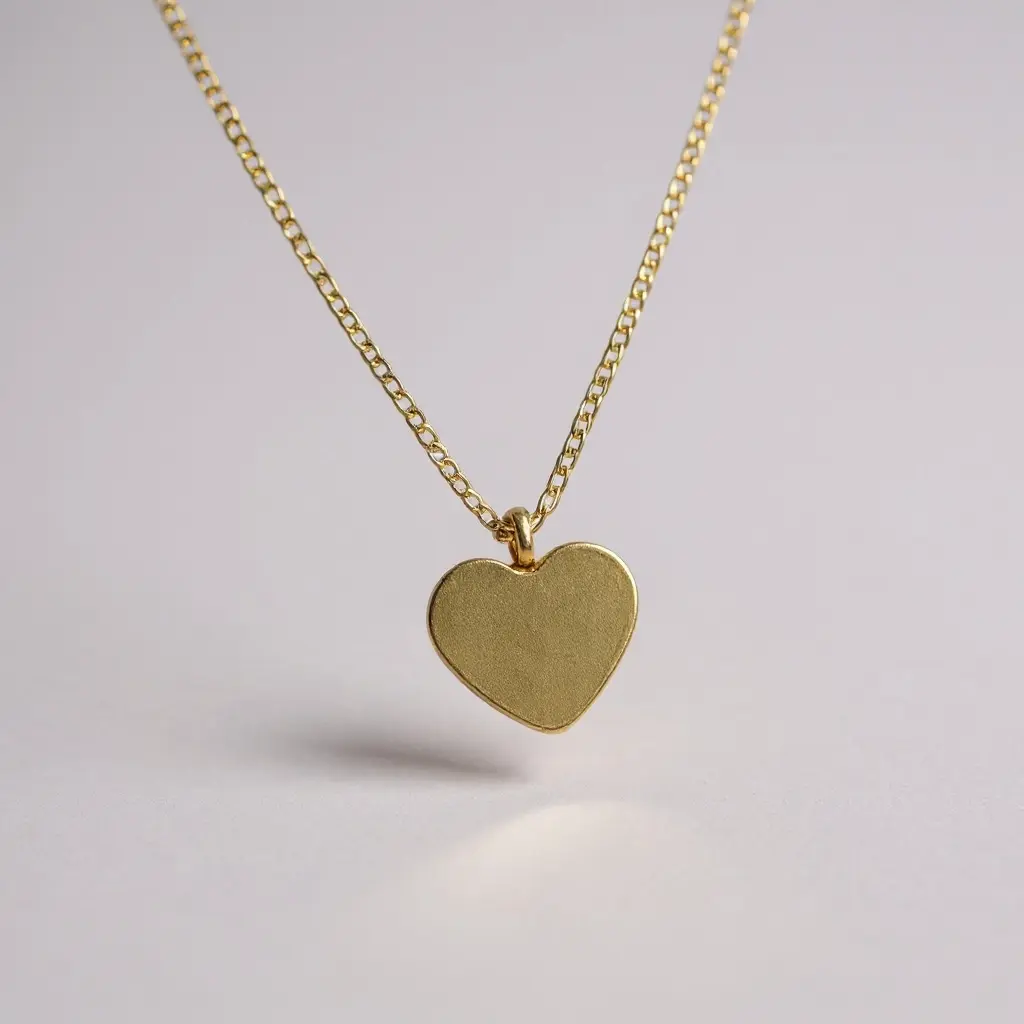 Didiray 14k Gold-Plated Premium Heart Necklace with Cuban Links Personalized Photo or Text Delicate Jewelry Gift for Family Friends Couples