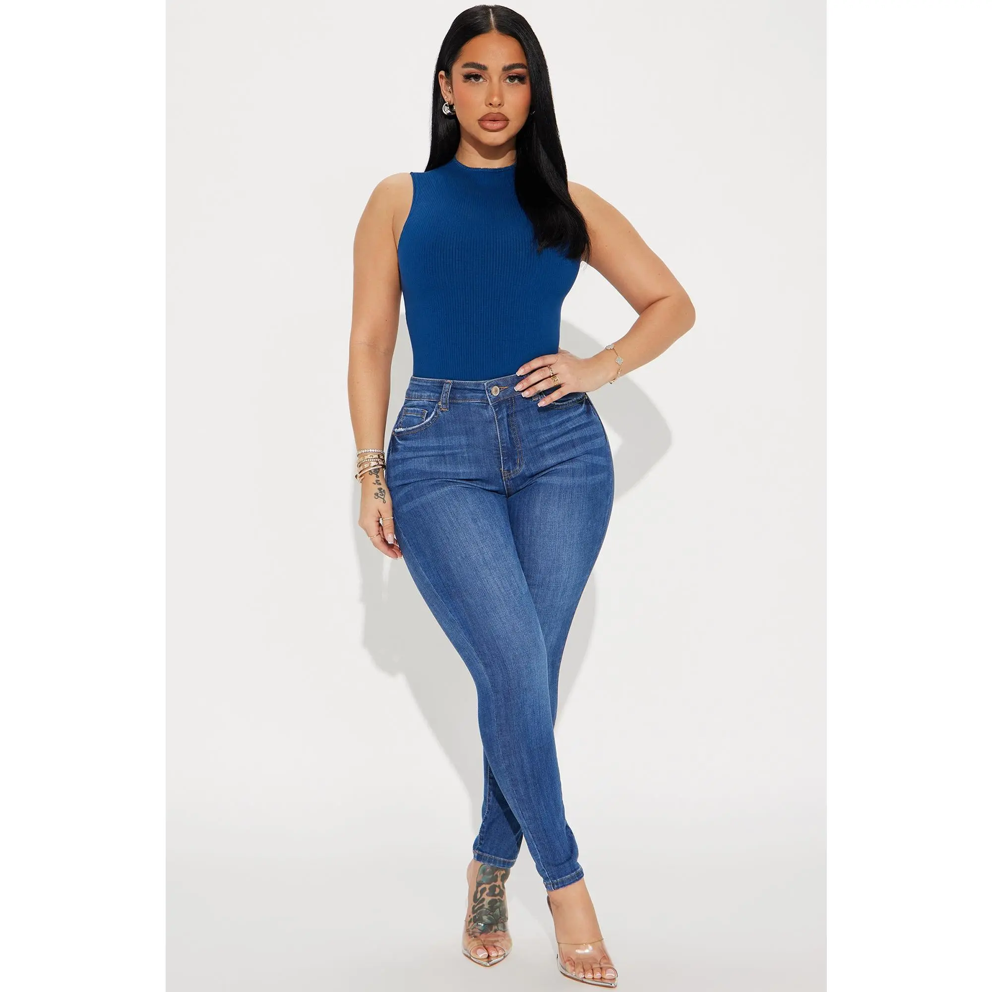 Top Of The Line Stretch Skinny Jeans - Medium Wash