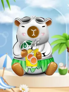 1Pc New Design Tropical Capybara Beaded Charm DIY Jewelry Making Kit for Bracelet Creative Craft Materials Holiday Gift Pendant Women Birthday Gift Daily Wear Accessories