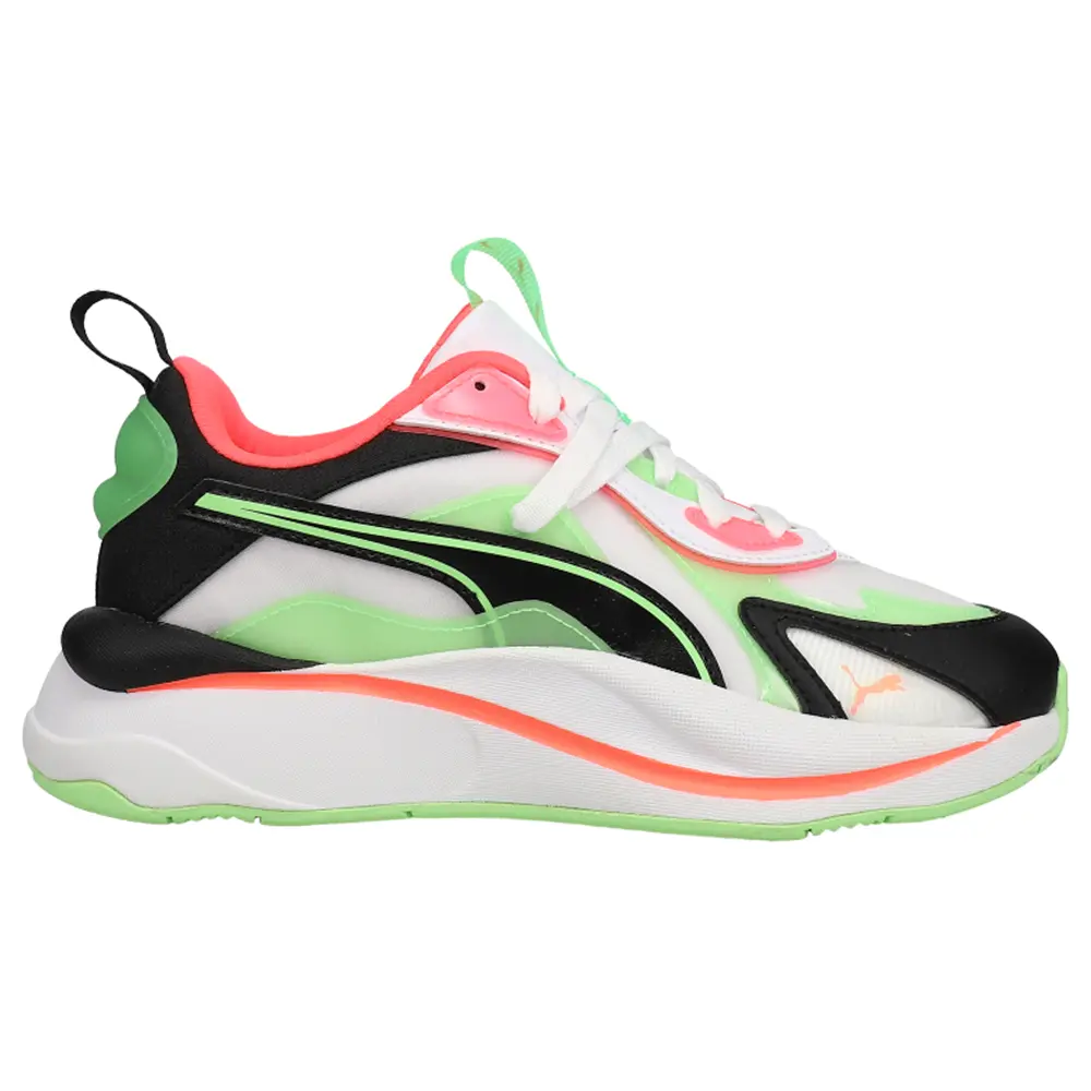 PUMA Womens Rs-Curve Clights Logo Lace Up Sneakers Shoes Casual - Black, Green, Pink, White