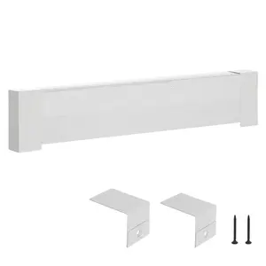 VEVOR Baseboard Heater Covers, Summervibes,Summervibes, Basic Series 3 ft Standard Electric Heating Unit Front Cover for Home Improvement, Heavy-duty Steel, Easy Installation for Bedroom Replacing Old Cover, White