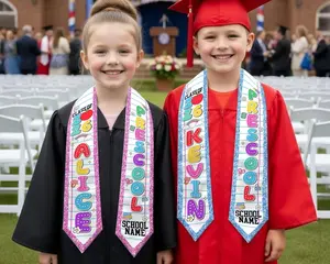 Personalized Kid Name Graduation Stole, Custom Preschool Graduation Stole, Toddler Sash, Graduation Kid Gifts, Class Of 2026 Stole for Kid