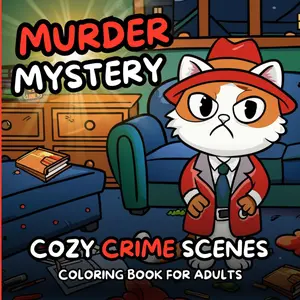 Cozy Crime Scenes: Murder Mystery. A Cute and Comfy Coloring Book That Tells A Story. 50 Hygge Vibes Images to Color