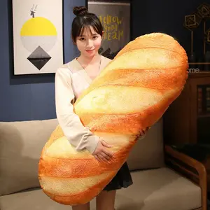 French Bread Plush Pillow Stuffed Printing Images Food Plushie Peluche Party Prop Decor Sleeping Companion Man Gift