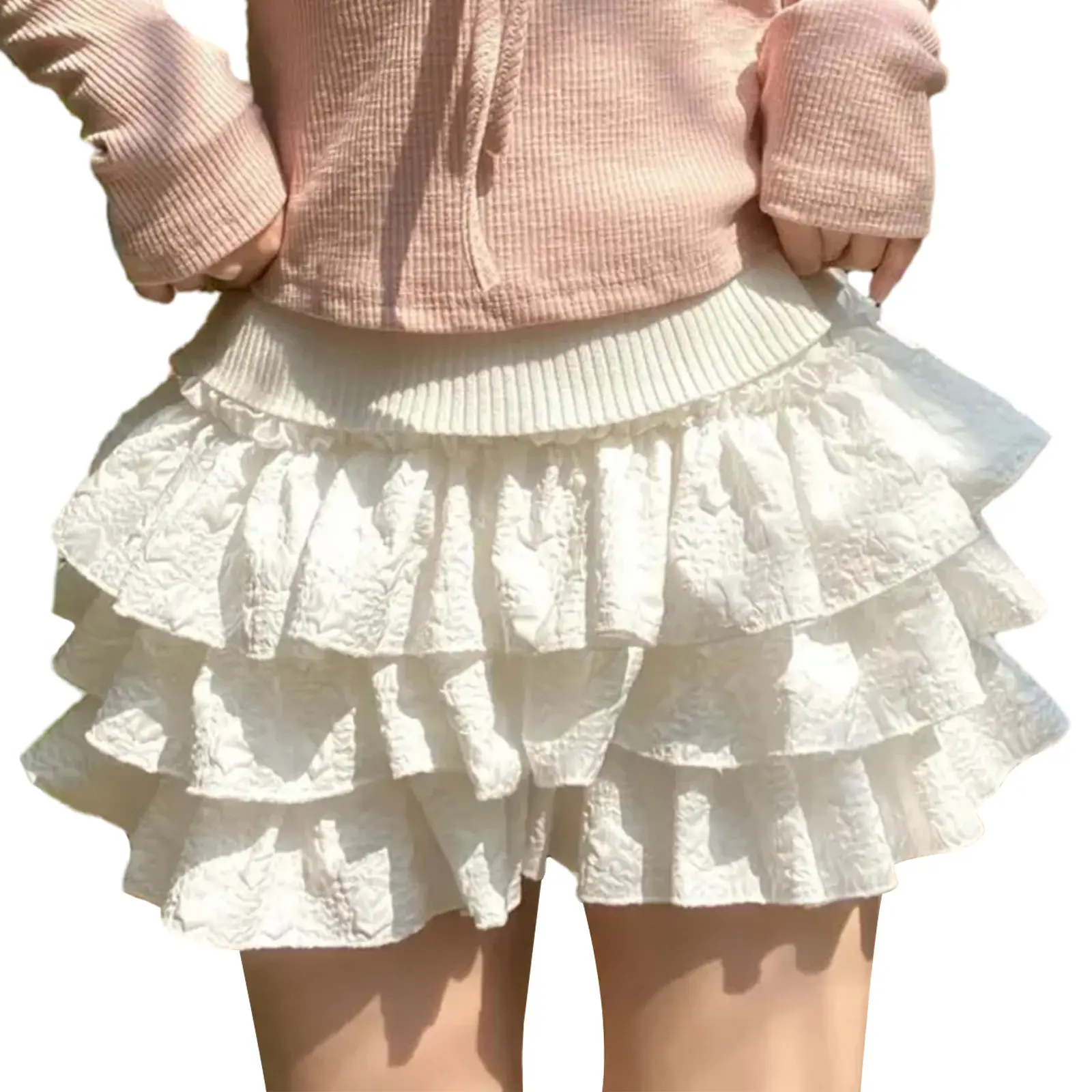 Women Lolita Bloomers Ruffle Shorts Lace Cute Pumpkin Pants Sexy Boyshorts Layered Y2k Mini Shorts Pettipants