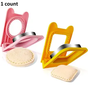 Kids Sandwich Maker Set, Edgeless Breakfast Cutter, Perfect for Lunch Boxes, Boys & Girls, Round Square Shapes