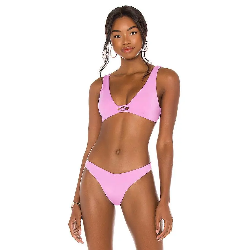 L*SPACE Playa Bikini Top in Rosebud