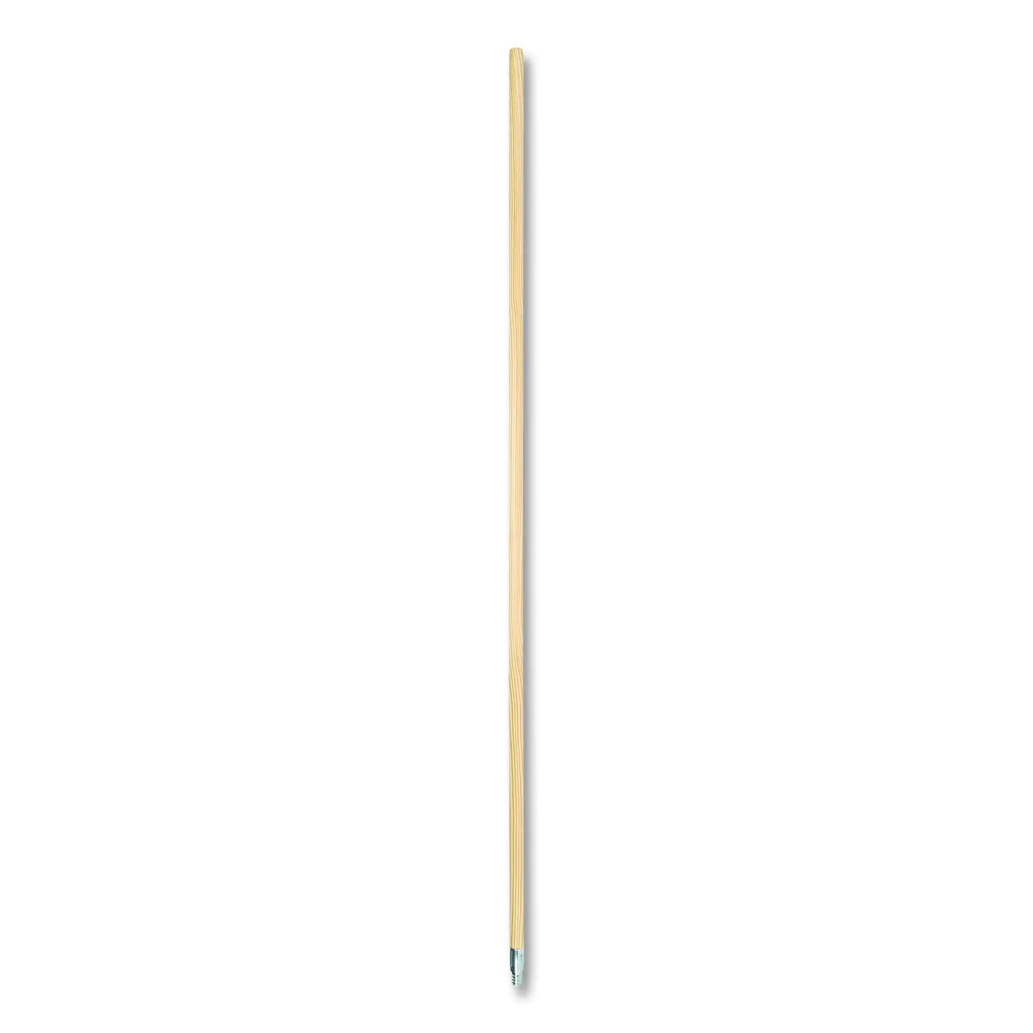 Smooth Threaded Hardwood Broom Handle, Metal Tip, 0.94" Dia x 60" Natural, Model BWK136