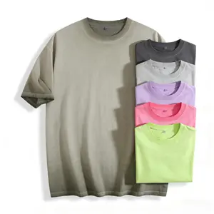 Oversized Acid Wash T-Shirts | Neon Colors Unisex Cotton Casual Streetwear Essentials Crewneck