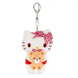 Hello Kitty Plush Mascot Keychain (Red Gingham)