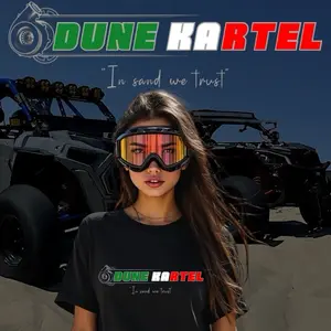 Dune Kartel Mexico/american flag colors T shirt/long sleeve - “in sand we trust” slogan  Womenswear Shortsleeve Crewneck Top