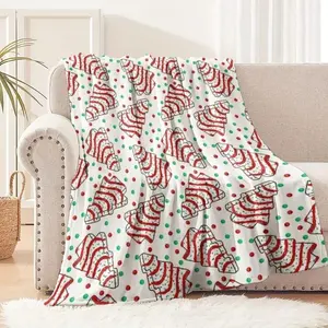 Soft Funny Throw Blanket Cozy Christmas Holiday Tree Pattern Blanket,Suitable For Bedroom Living Room Decoration Comfy Blanket Cozy Blankets