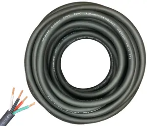 Windy Nation 12/4 SJOOW Cable Cord Wire 12 Gauge 12 AWG 4 Conductor 300V Portable Power Extension Cord with Ultra Flexible Insulation Jacket ETL Approved