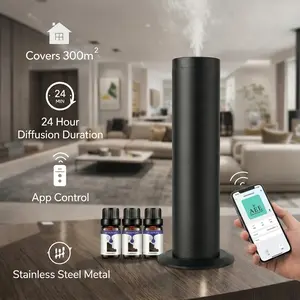 Scented Home Diffuser Discovery Kit 5-Star Hotel & Mystery Scents APP-Controlled Air Freshener for Large Rooms 3 × 10ml Hotel Essential Oils