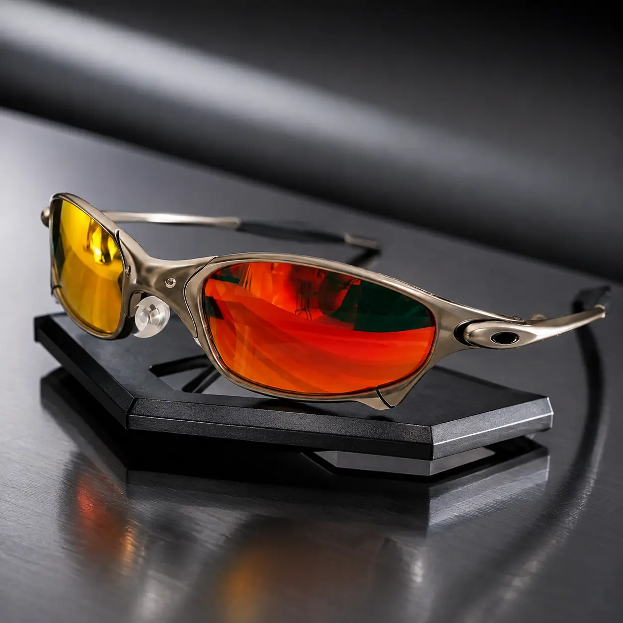 Sunglasses with Red and Yellow Lenses - Romeo/Juliet Metal-X Performance Sports Sunglasses Collection - UV400 Wraparound Glasses for Cycling Running Driving Travel, Lightweight Wraparound Glasses for Running & Driving, gift for friends