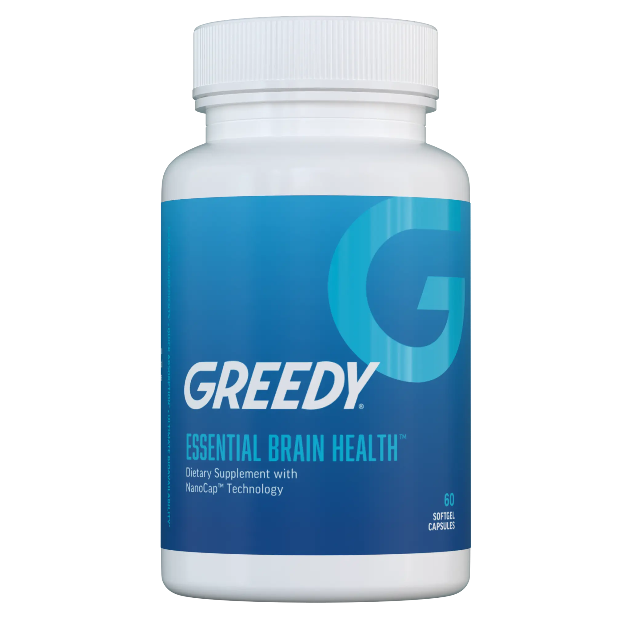 Greedy - Essential Brain Health - Brain Support - Nootropic - Built With Nanotechnology to Promote Full Absorption Healthcare Fitness