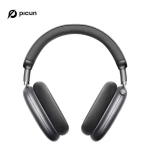 Picun F8 Pro Wireless Headphones - 52dB Noise Cancellation, 5 Smart ENC Mics, Detachable Fabric Ear Cushions, 120 Hour Standby, Seamless Dual Device Connection for All-Day Use and Boosted Productivity