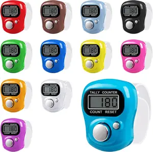 12 Pack Digital Finger Counter, 5-Digit LCD Display Tally Clicker, Handheld Counting Device for Golf, Goods, Lap, Knitting