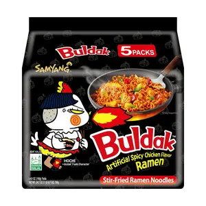 Samyang Buldak Spicy Chicken Ramen Noodles - 5 Pack (700g) - Authentic Korean Instant Noodles, Halal Certified, Extra Hot Flavor