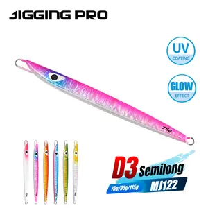 75g/95g/115g Slow Pitch Jig - Fast Sinking Metal Jigging Lure for Saltwater & Casting Fishing | Wide Profile Slow Fall Action with Durable Paint | Ideal for Grouper, Mackerel, Seabass, Trout Artificial Fishing Lure
