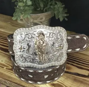 BUCKLE - David San Judas on Silver Artistic Design Silver Finish Versatile Use Enhances Any Outfit Distinctive Look