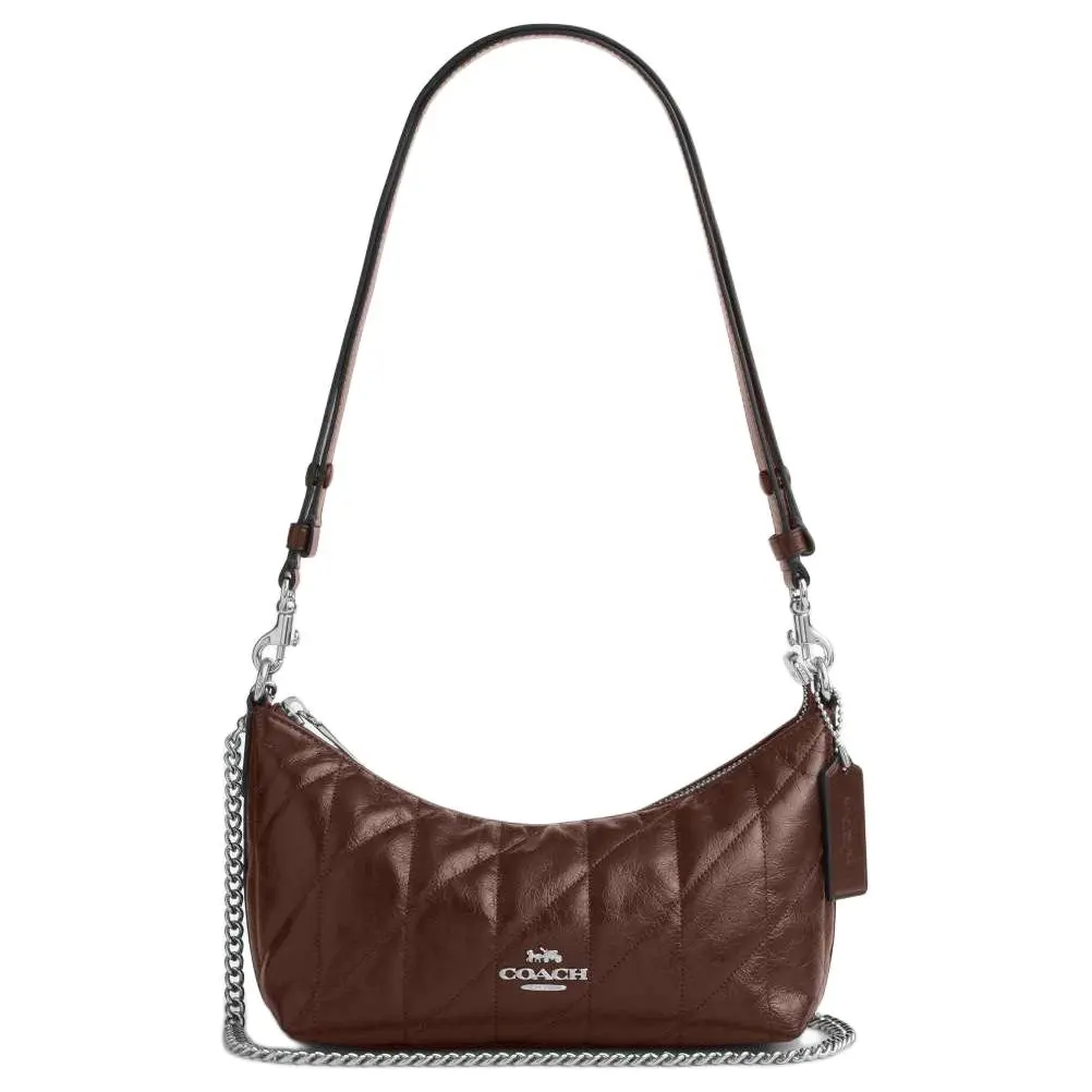 Coach Caitlin 24 Quilted Leather Shoulder Bag in Maple Brown for Women