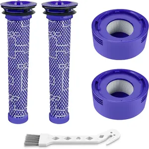 4-Pack Vacuum Filter Replacement Kit for Dyson V7 & V8 – Includes 2 Pre-Filters & 2 Post-Filters, Replaces 965661-01 & 967478-01