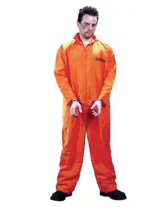 Convict Jumpsuit - Got Busted - Prisoner - Orange - Costume - One Size