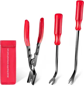 [New Deal] 3 Pcs Clip Remover Tool, Clip Pliers Set Fastener Removal Tool , Auto Trim Removal Tool Kit Pry Tool Set Car Door Panel Dashboard Repair Kit, Car Repair Tools, 3-Piece Kit