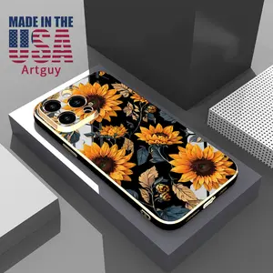 Sunflower Symphony Case for iPhone 16 15 14 Pro Max 13 12 11 XR XS Plus Shockproof Full Camera Protection Durable slim Silicone Cover