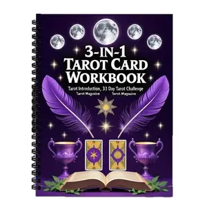Moon Phase Tarot Notebook, Tarot Reading Log Book for Beginners, Essential Tool for New Tarot Readers, Perfect Gift for Enthusiasts