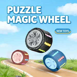 3D Rotating Maze Cube with Gyro Mechanism Sliding Ball Puzzle Toy,Stress Relief Toy for Kids & Adults,Hand Training & Logical Thinking Development Educational Bead Spinner Toy