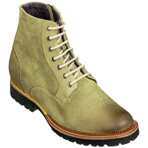 CALTO - K24402 - 3 Inches Taller (Olive) - Casual Zipper Boots