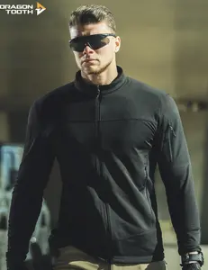 Men's Lightweight Fleece Jacket, Gen VII Phantom Lightweight Fleece Jacket, Thermal, Breathable, Adjustable Hem, Cuffs & Placket, 4-Way Stretch Fabric, Practical Pocket, Tactical/Outdoor/Business/Casual, Spring/Fall/Winter, XS-2XL