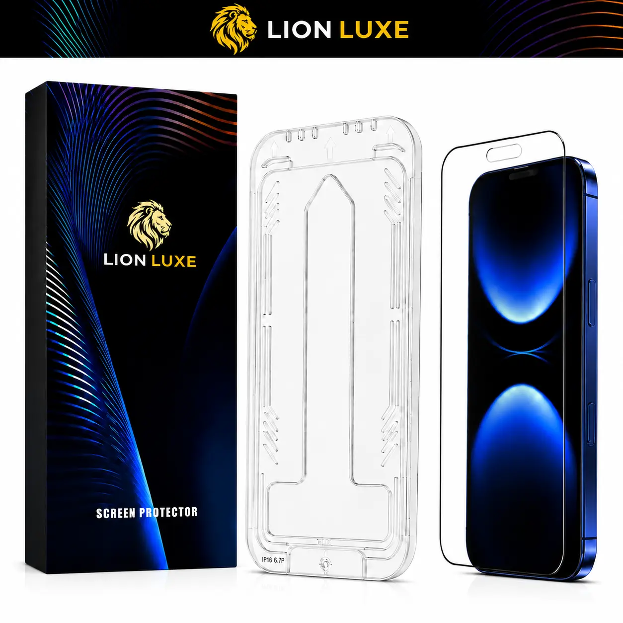 LION LUXE Premium Tempered Glass Screen Protector for iPhone 16 Pro - Automatic Dustproof Installation, 28° Privacy Protection, Fingerprint-Resistant, Impact-Resistant, 5-Layer Coating Tech, Ultra-Thin Edges, HD Display (1000+ Customer Orders), Accessorie