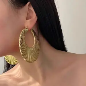 Gold Earrings Statement Earrings for women Gold Jewelry for women Chunky Earrings Dramatic Ring Jewelry Gifts for Casual Party Dating