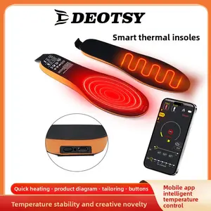 Electric heating heating insole charging can walk in winter outdoor warm foot treasure men's and women's third-gear wireless app temperature regulation App4 Generation 35-40 Yards