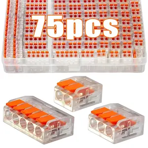 Electrical Quick Connectors, Durable Reliable 2/3/5-Port Wire Nut Connectors, Wire Connection Kit for Home & Office, DIY Home Improvement, Electrical Repair, Home Renovation, Household Wiring, Easy Install for Beginners