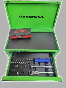 Mini Toolbox Top Drawer Drop-In Insert - 32pc Flex-Head Ratchet bit set