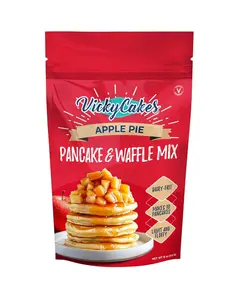 Vicky Cakes Apple Pie Pancake & Waffle Mix - Light & Fluffy, Dairy-Free, Vegan-Friendly, Non-GMO, 8oz, Family-Founded Legacy Brand, Clean Ingredients, Pure Flavor