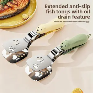 Stainless Steel Bear Pancake Griddle Clip Multifunctional Kitchen Tool for Frying Eggs, Fish, and Steaks