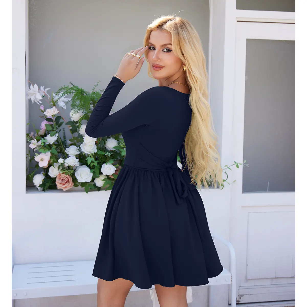 mini one shoulder dresses White One Shoulder Cut Out Back Mini Dress Small