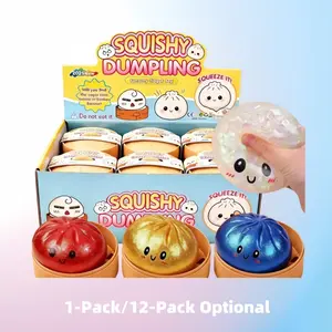 Glitter Expressive Dumpling Squishy Blind Box, Soft TPR Bun Fidget Toy Stress Relief, Random Rare Styles, Surprise Unboxing Gift. Ideal for Graduation Season, Football Carnival, Student Gift Exchange, Party & Daily Decompression