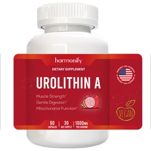 HARMONIFY Urolithin A, 1000 mcg, Vegetable Tablet, Gluten Free, non-GMO, 1 Month Serving